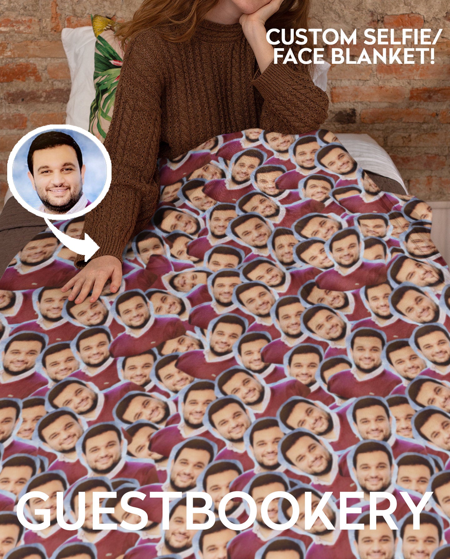 Custom Faces Christmas Blanket - Guestbookery
