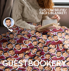 Custom Faces Christmas Blanket - Guestbookery
