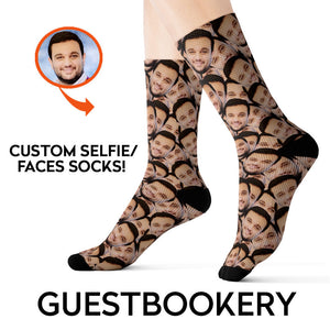 Cute Custom Faces Selfie Socks