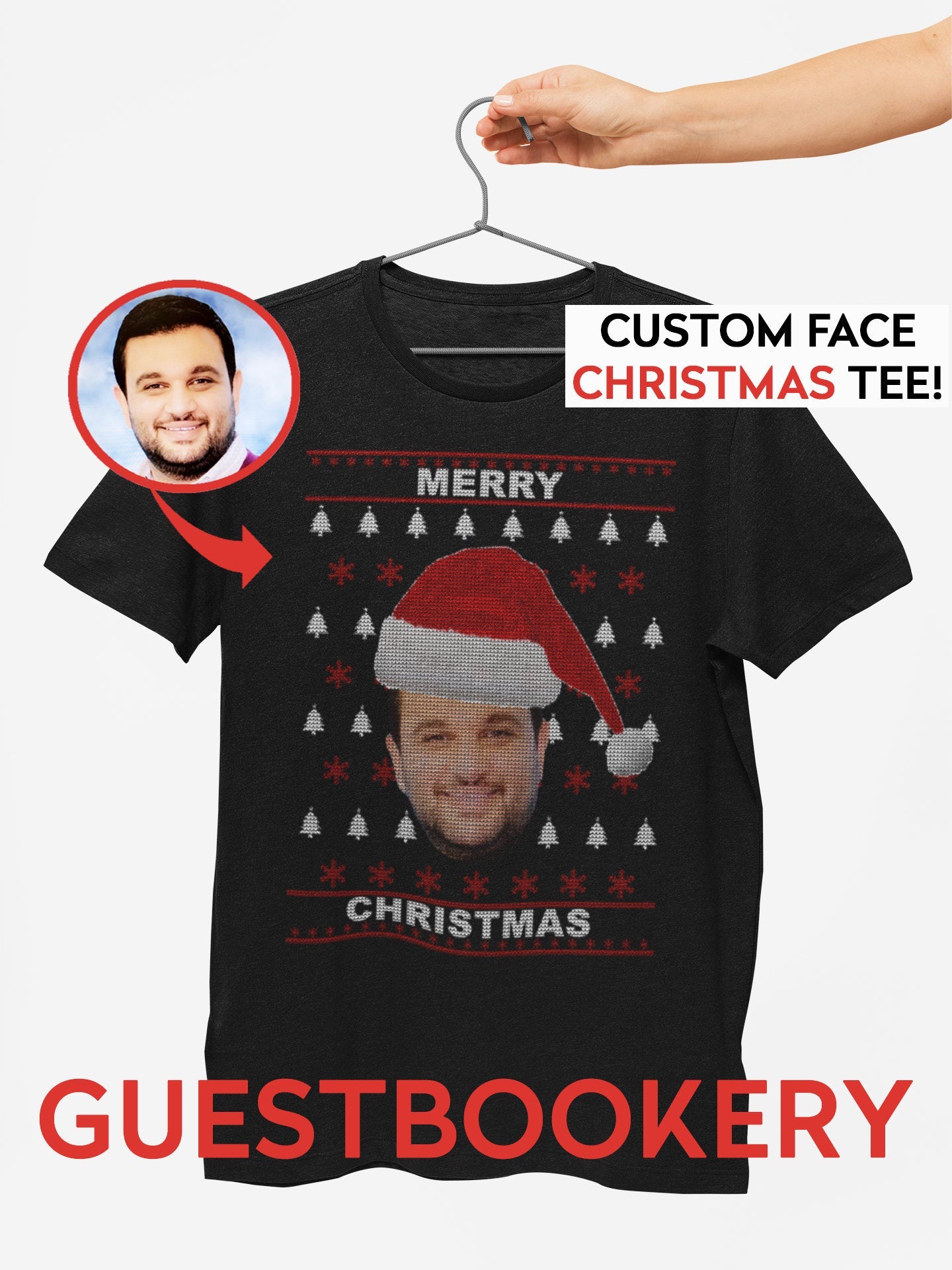 Custom Face Ugly Christmas T-shirt