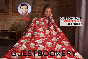 Custom Faces Christmas Blanket - Guestbookery