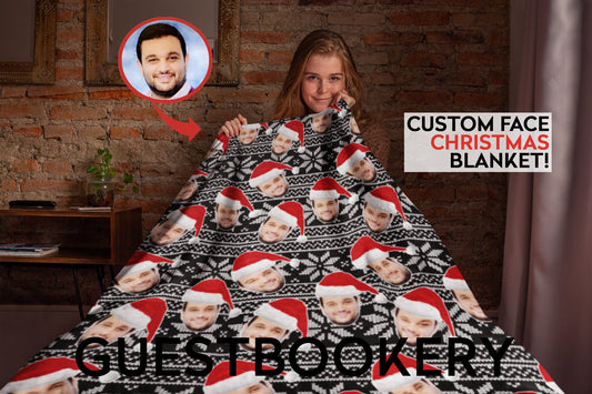 Custom Faces Christmas Blanket