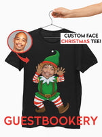 Load image into Gallery viewer, Custom Faces Ugly Christmas T-shirt - Elf - Guestbookery
