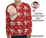 Load image into Gallery viewer, Custom Faces Hairy Chest Ugly Christmas Sweatshirt - Guestbookery
