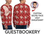 Load image into Gallery viewer, Custom Faces Hairy Chest Ugly Christmas Sweatshirt - Guestbookery
