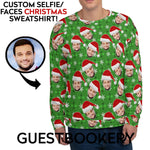 Load image into Gallery viewer, Custom Faces Ugly Christmas Sweatshirt - Guestbookery
