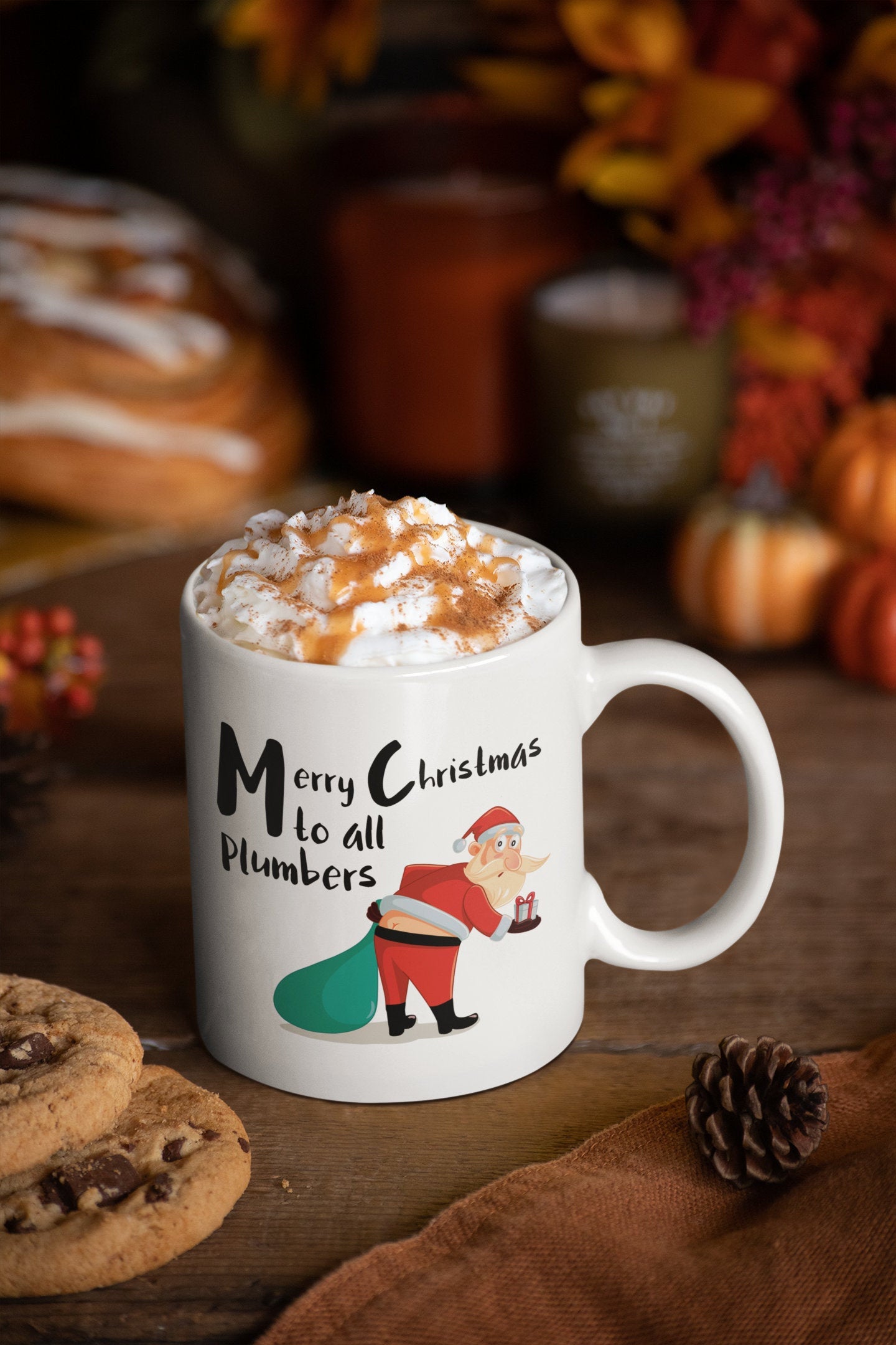 Merry Christmas To all Plumbers Mug - Guestbookery