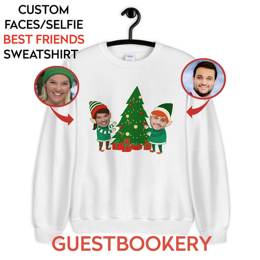 Custom Faces Best Friends Ugly Christmas Sweatshirt