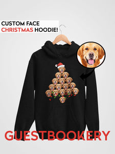Custom Pet Ugly Christmas Hoodie - Christmas Tree - Guestbookery