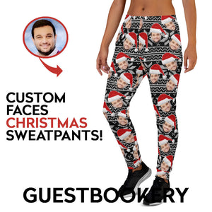 Custom Faces Christmas Sweatpants - Guestbookery