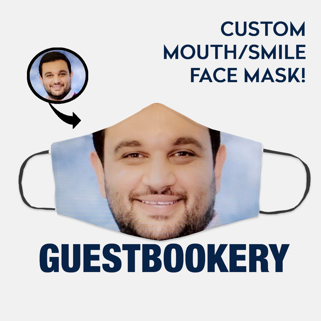 Custom Face or Mouth WASHABLE Face Mask - Guestbookery