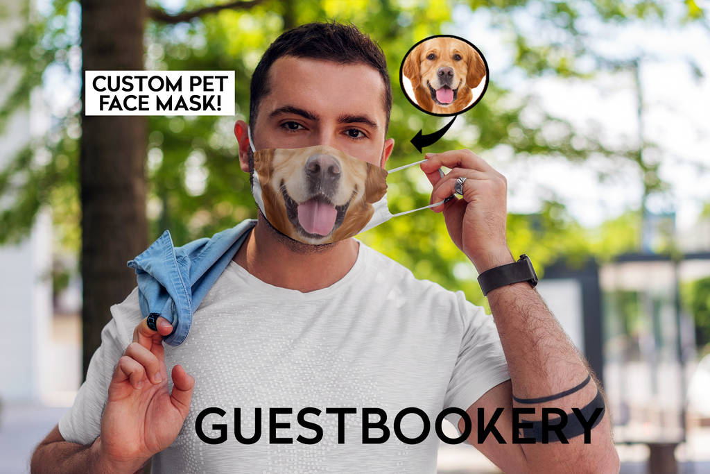 Custom Pet WASHABLE Face Mask - Guestbookery