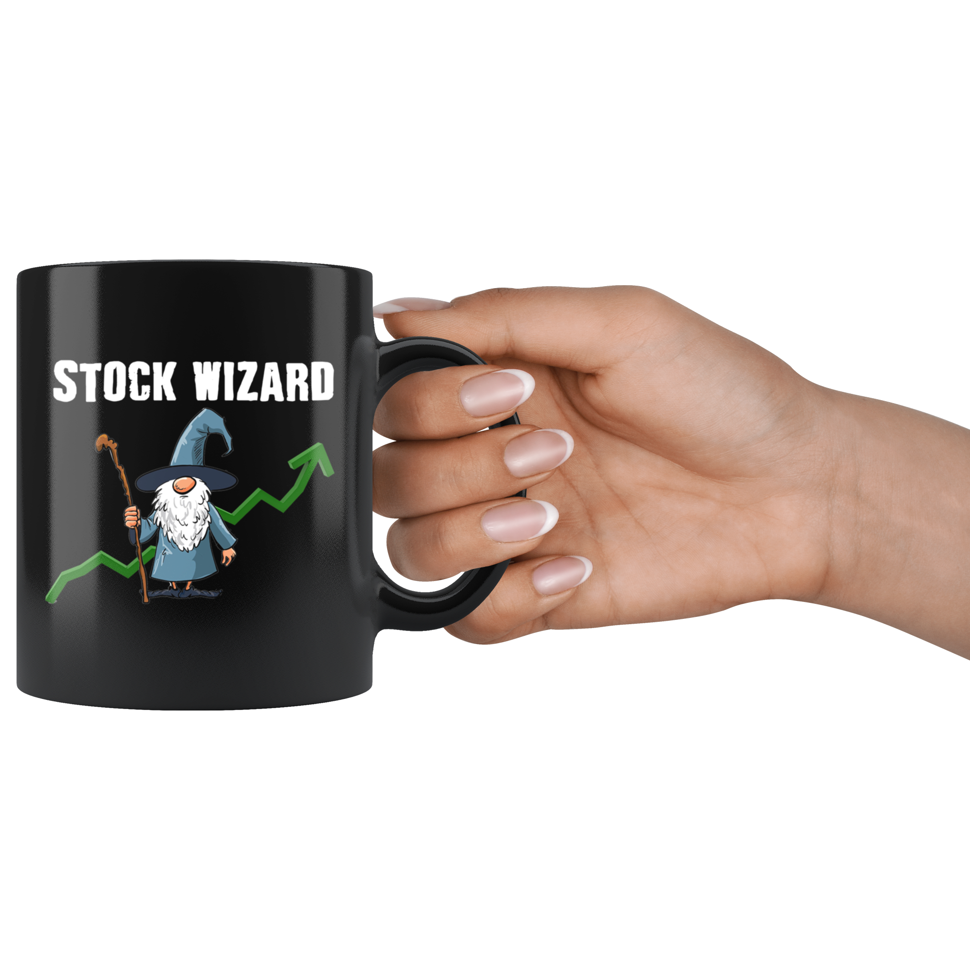 Stock Wizard Mug Black - Guestbookery