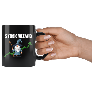Stock Wizard Mug Black - Guestbookery