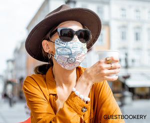 Passport stamps mask