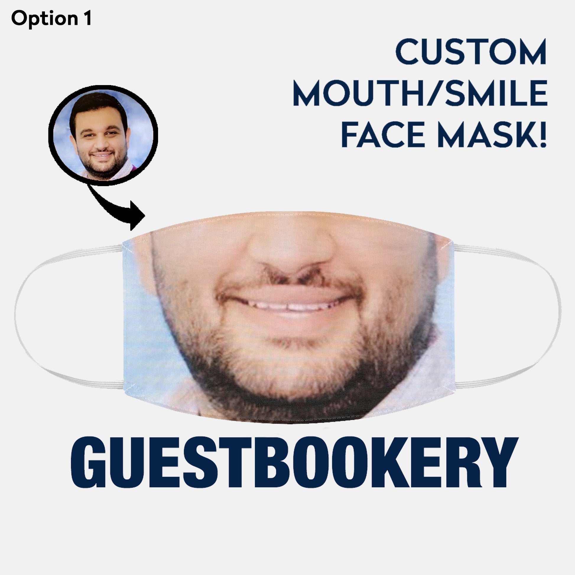 Custom Smile Face Mask - WASHABLE