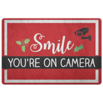 Load image into Gallery viewer, Smile you&#39;re on Camera Doormat - Guestbookery
